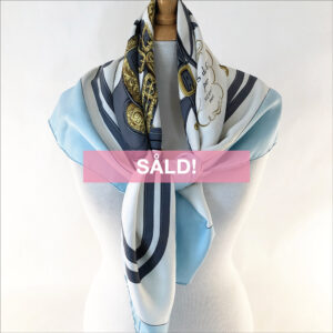 Scarf Hermés Brides de Gala ljusblå